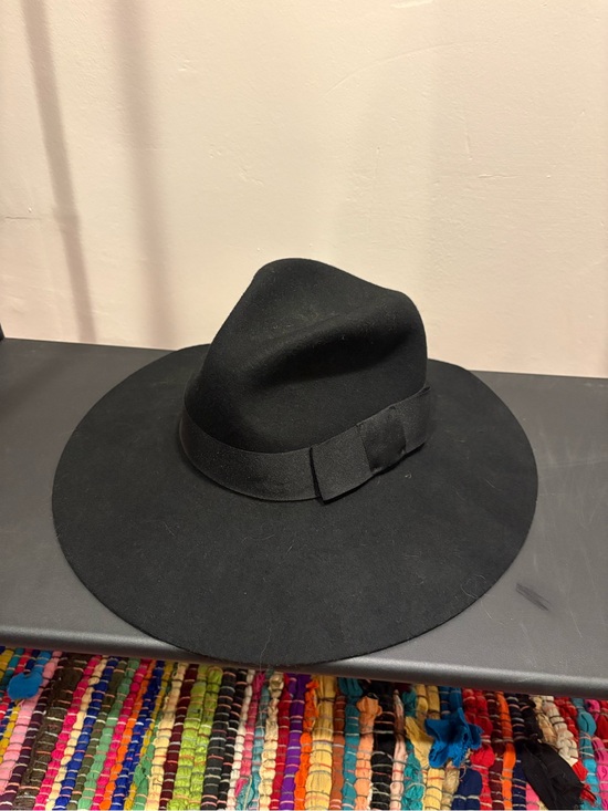 Brixton Accessories - Brixton Black Wool Wide-Brim Fedora